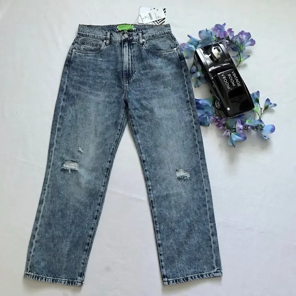Free People Sandrine Rose NWT Medium Wash Distressed Jeans 29 - Picture 2 of 10
